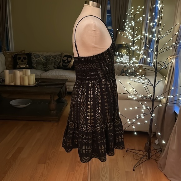 SAYLOR Phila Mini Dress in Black Gold XL - Picture 6 of 9
